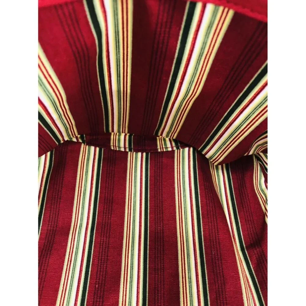 Longaberger Get Together Basket Liner in Holiday Stripe New